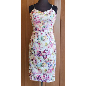 Windsor size 9 colorful floral print bodycon dress